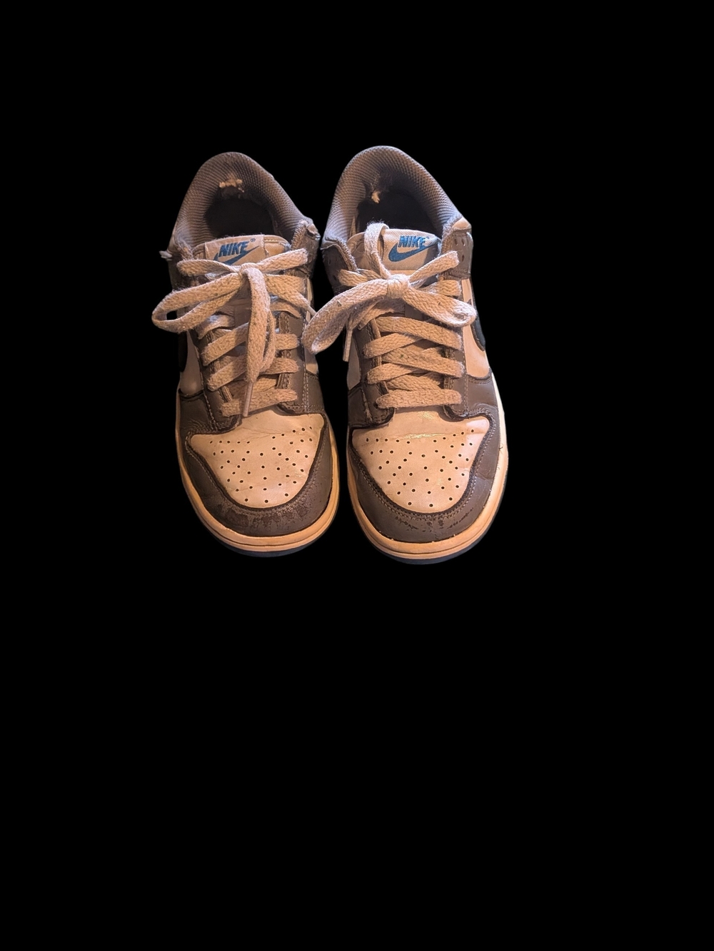 Nike Kids White and Gray Low-Top Sneakers